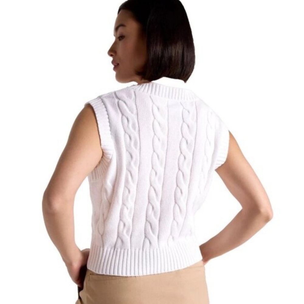 NWT Walter Hagen Women's Clubhouse Sweater Vest Size XXL (WGH11516) White - Picture 2 of 15